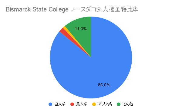 Bismarck State College ノースダコタ国籍比率