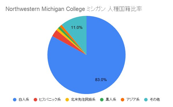 Northwestern Michigan College ミシガン国籍比率